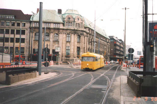 Der Schienenschleifwagen am Brill.