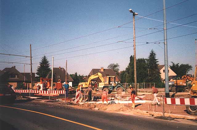 Bauarbeiten an der Haltestelle BSAG-Zentrum