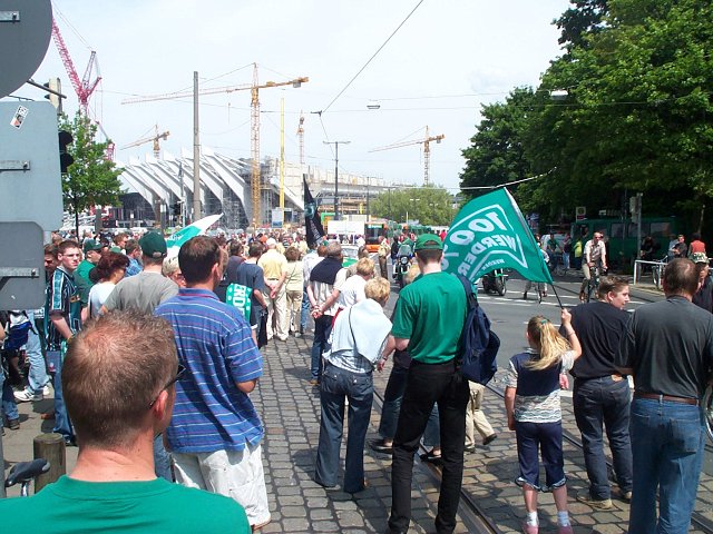 Wartende Werder Fans