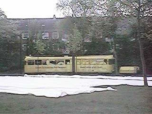 Der Schienenschleifwagen an der Kulenkampffallee