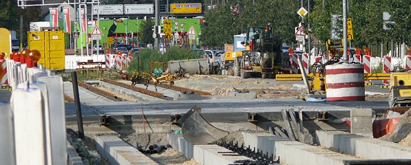 Der Gleisbau am Weserpark geht weiter