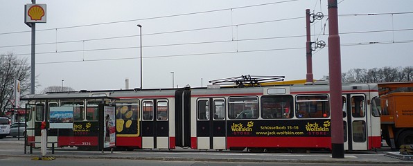 Eine Straßenbahn in Tenever