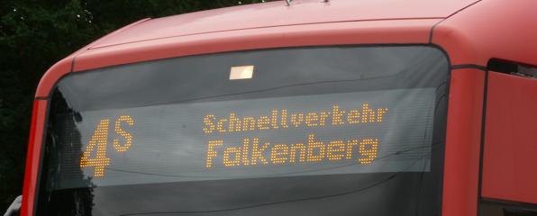 Linie 4S nach Falkenberg