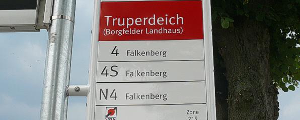 Linie 4S nach Falkenberg Linie 4S nach Falkenberg