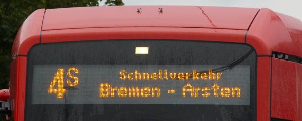 Linie 4S in Richtung Arsten in Lilienthal