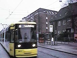 Linie 8 an der Haltestelle Am Stern