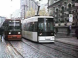 Linie 1 & 4 an der Domsheide