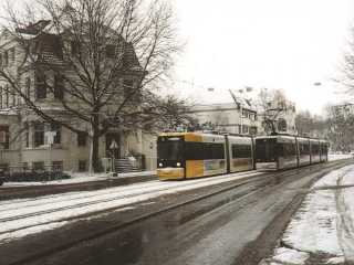 Schnee in der Hermann-Böse-Straße