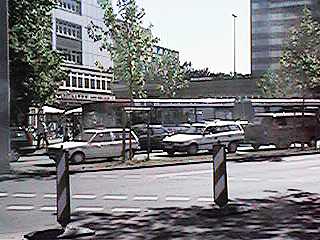 Ein Bus im Herdentorsteinweg