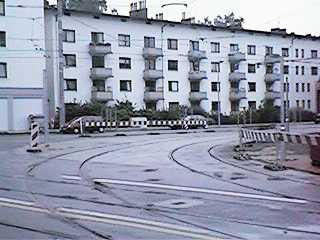 Gleisdreick an der Haltestelle Georg-Bitter-Straße