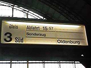 Sonderzug nach Oldenburg