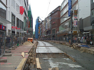 Bauarbeiten in der Obernstraße