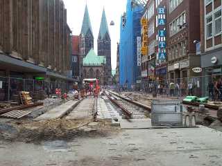 Bauarbeiten in der Obernstraße