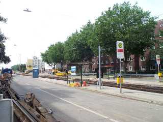 Die Haltestelle Schleiermacherstraße