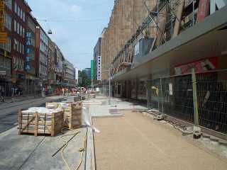 Das neue Pflaster in der Obernstraße