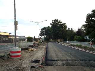 An der Haltestelle Querlandstraße
