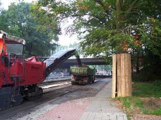 Bauarbeiten in der Lilienthaler Heerstraße