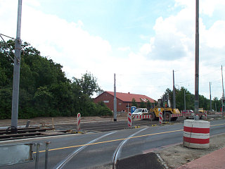 Die Einfahrt in die Wendeschleife
