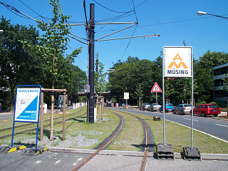 Das Gleis Richtung Borgfeld