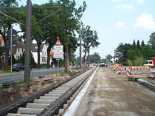 Kurz vor der Werner-von-Siemens-Straße