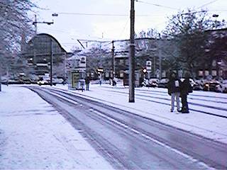 Eisbildung in der Hermann-Böse-Straße