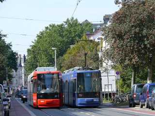Linie 2 in der Hamburger Straße
