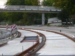 Gleisbau in Tenever