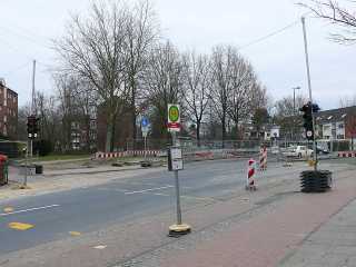 Die Ersatzhaltestelle Engadiner Straße