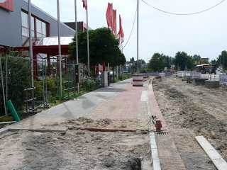 Straßenbau am Weserpark