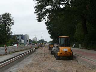 Straßenbau am Weserpark