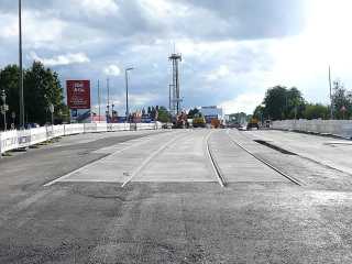 Gleisbau an der Thalenhorststraße