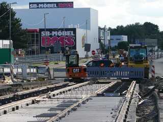 Gleisbau an der Thalenhorststraße