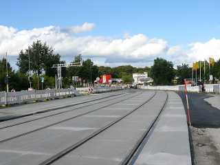 Gleisbau an der Thalenhorststraße