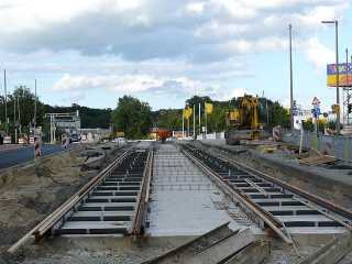 Gleisbau an der Thalenhorststraße