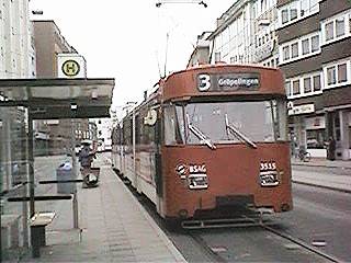 Linie 3 an der Haltestelle Faulenstraße