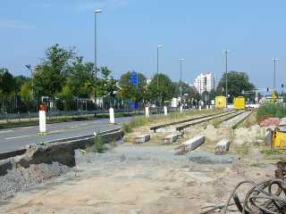 Gleisbau am Weserpark