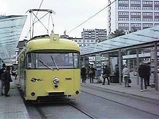 Der Schienenschleifwagen am Hauptbahnhof